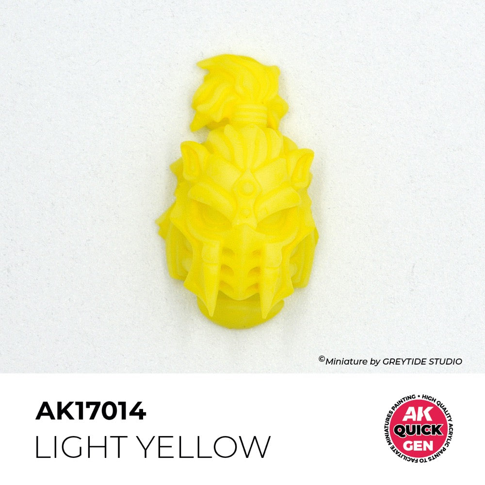 AK Interactive 17014 Quick Gen Light Yellow 18ml Acrylic Paint