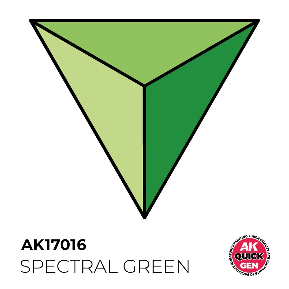 AK Interactive 17016 Quick Gen Spectral Green 18ml Acrylic Paint