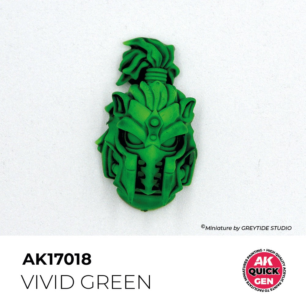 AK Interactive 17018 Quick Gen Vivid Green 18ml Acrylic Paint
