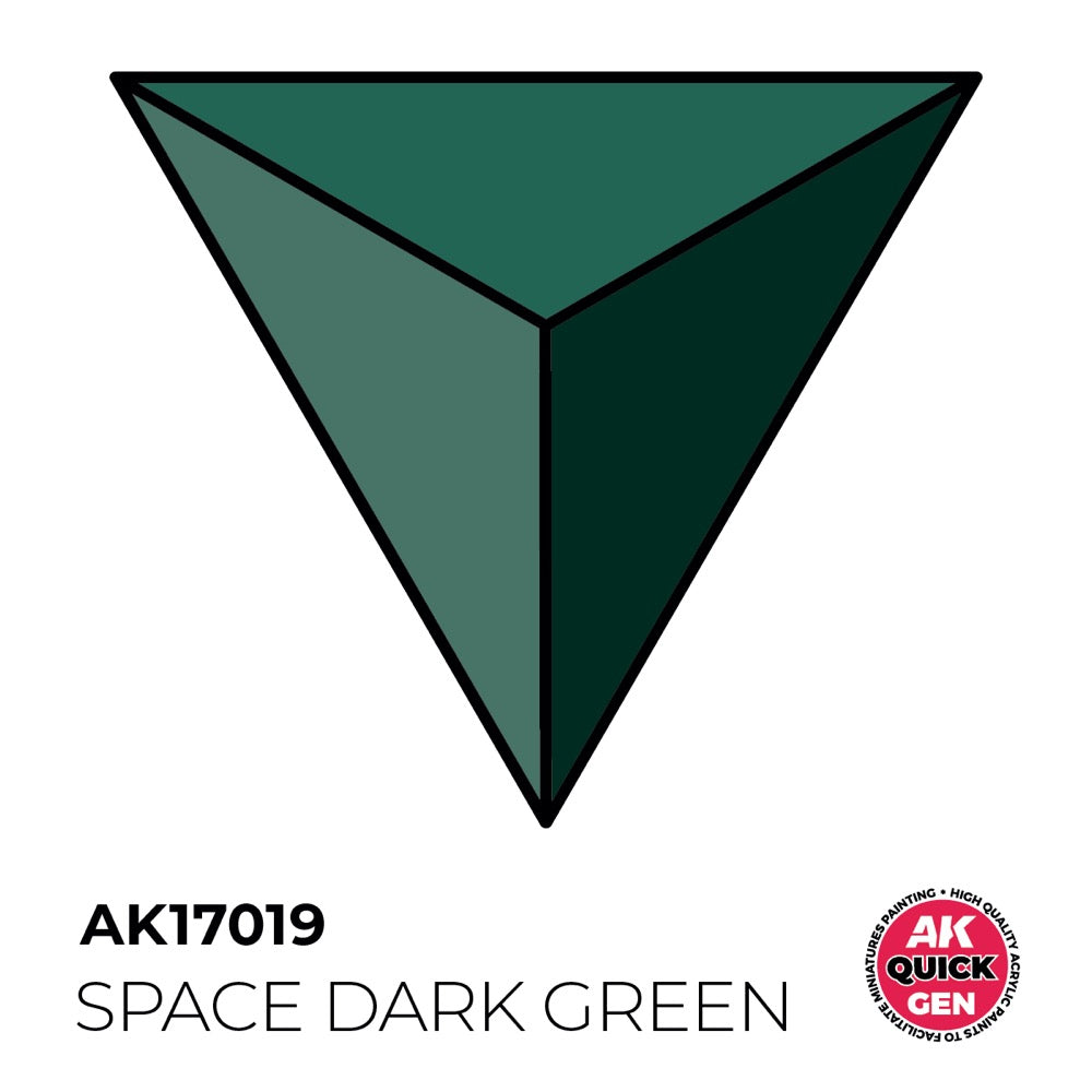 AK Interactive 17019 Quick Gen Space Dark Green 18ml Acrylic Paint