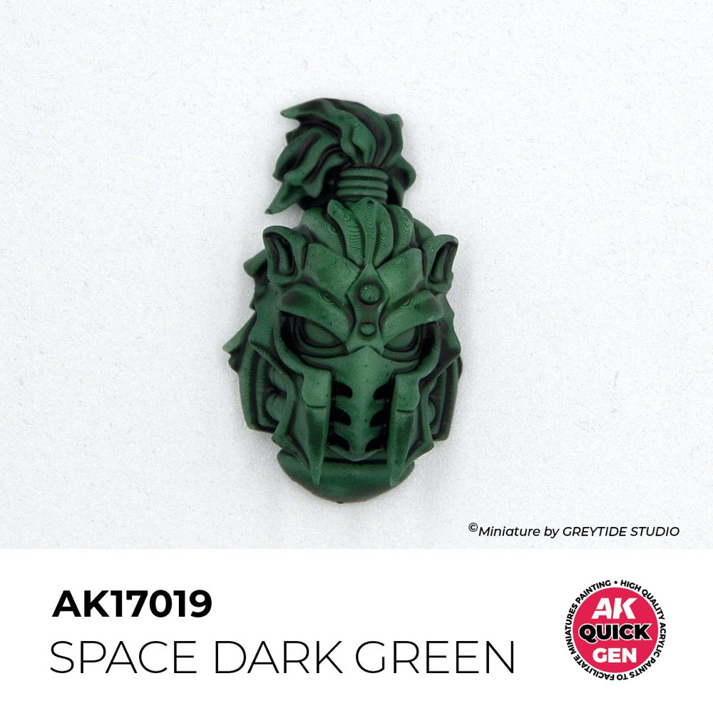 AK Interactive 17019 Quick Gen Space Dark Green 18ml Acrylic Paint