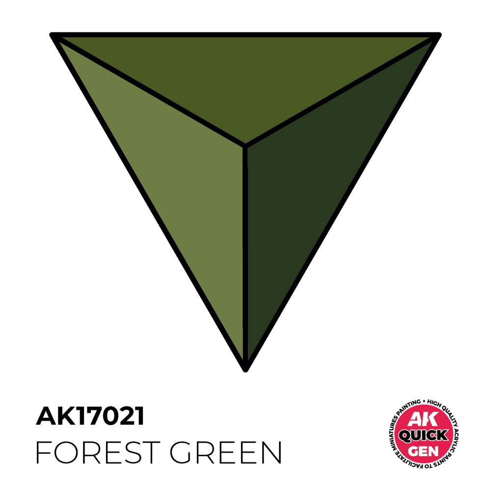 AK Interactive 17021 Quick Gen Forest Green 18ml Acrylic Paint
