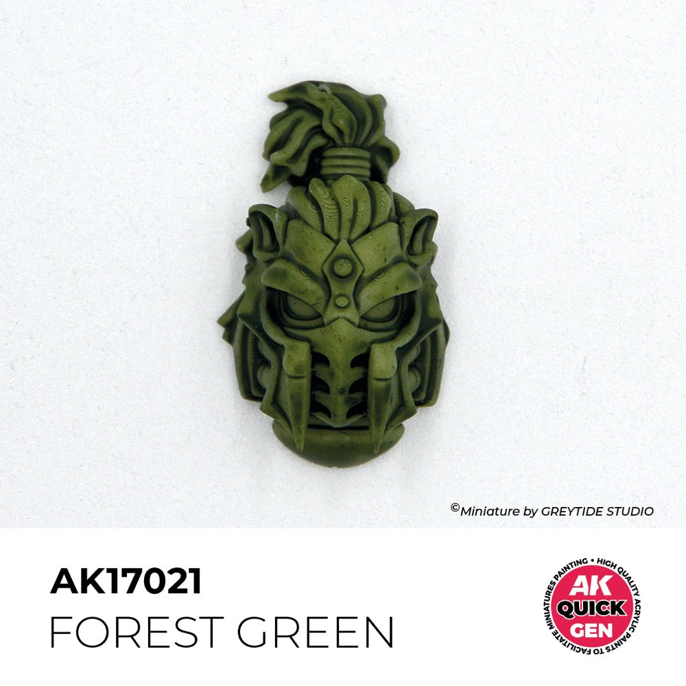 AK Interactive 17021 Quick Gen Forest Green 18ml Acrylic Paint