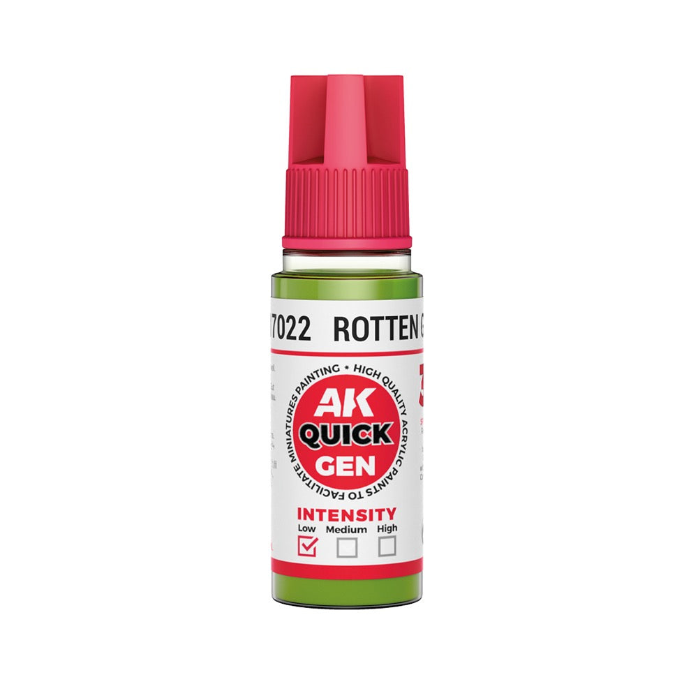 AK Interactive 17022 Quick Gen Rotten Green 18ml Acrylic Paint