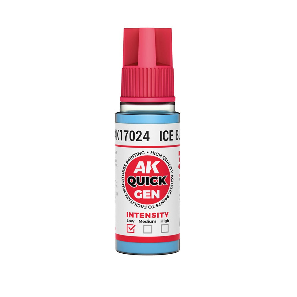 AK Interactive 17024 Quick Gen Ice Blue 18ml Acrylic Paint