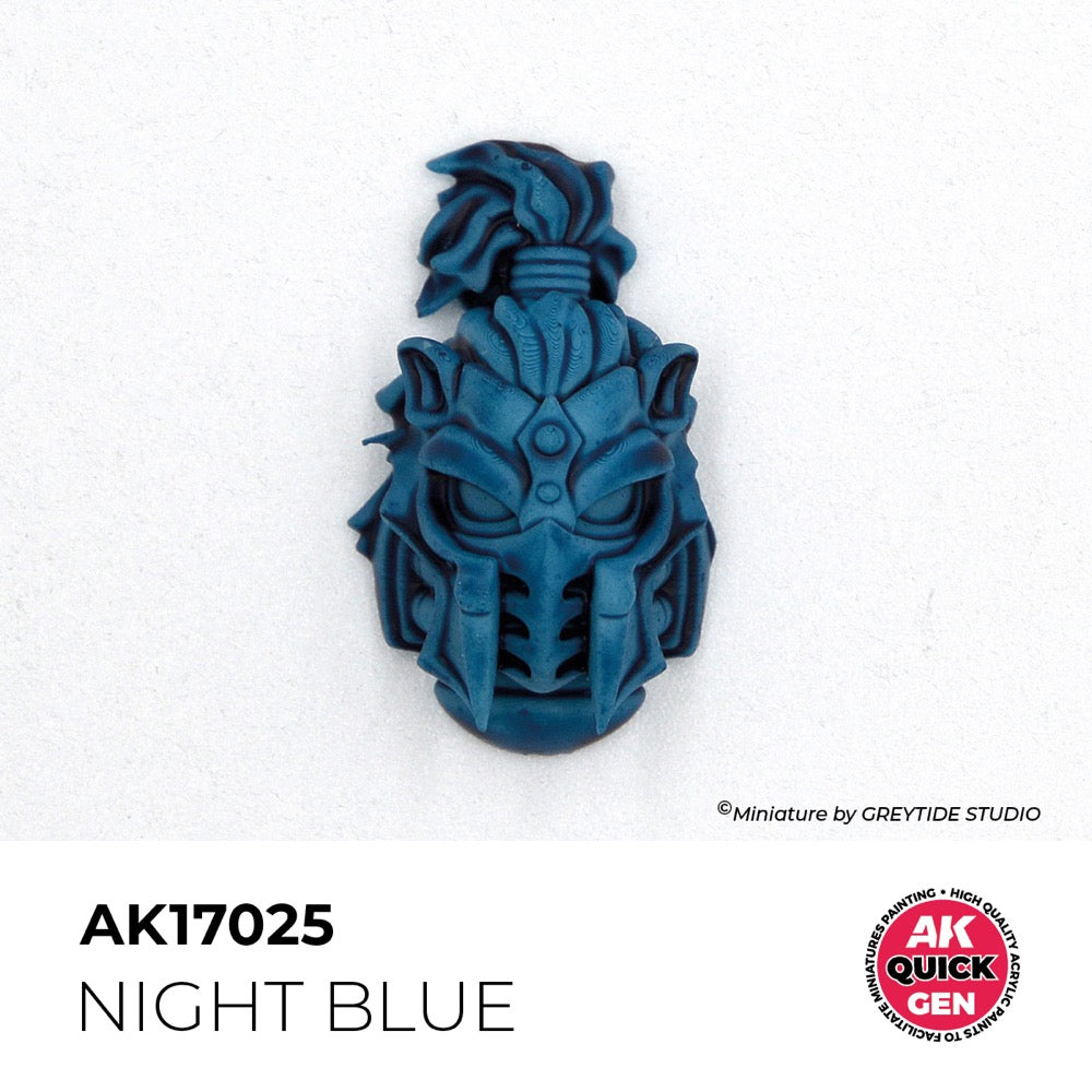 AK Interactive 17025 Quick Gen Night Blue 18ml Acrylic Paint