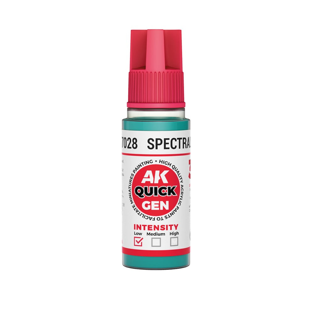 AK Interactive 17028 Quick Gen Spectral Blue 18ml Acrylic Paint