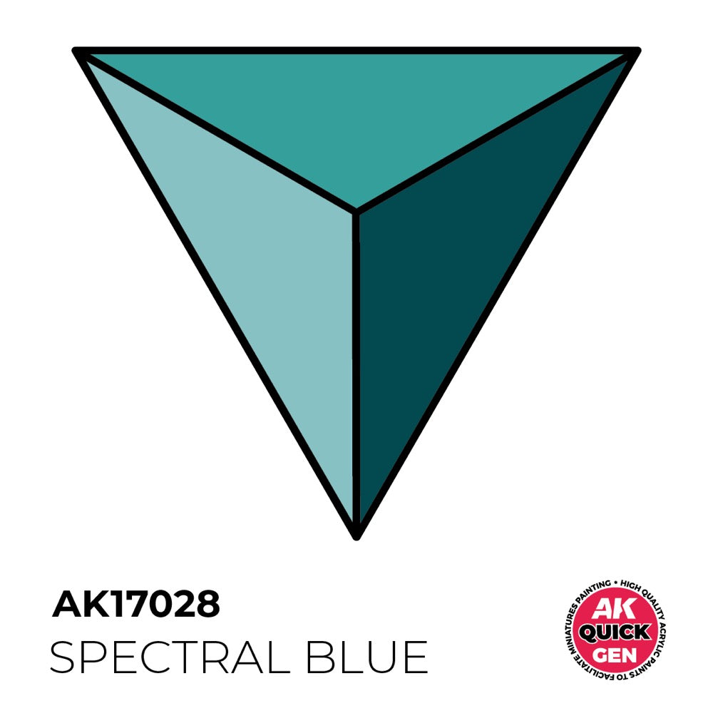 AK Interactive 17028 Quick Gen Spectral Blue 18ml Acrylic Paint
