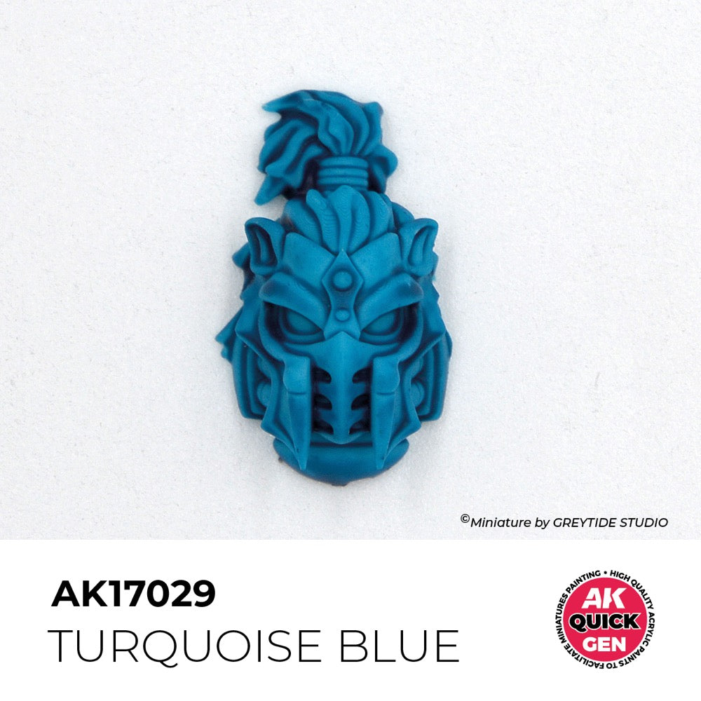 AK Interactive 17029 Quick Gen Turquoise Blue 18ml Acrylic Paint