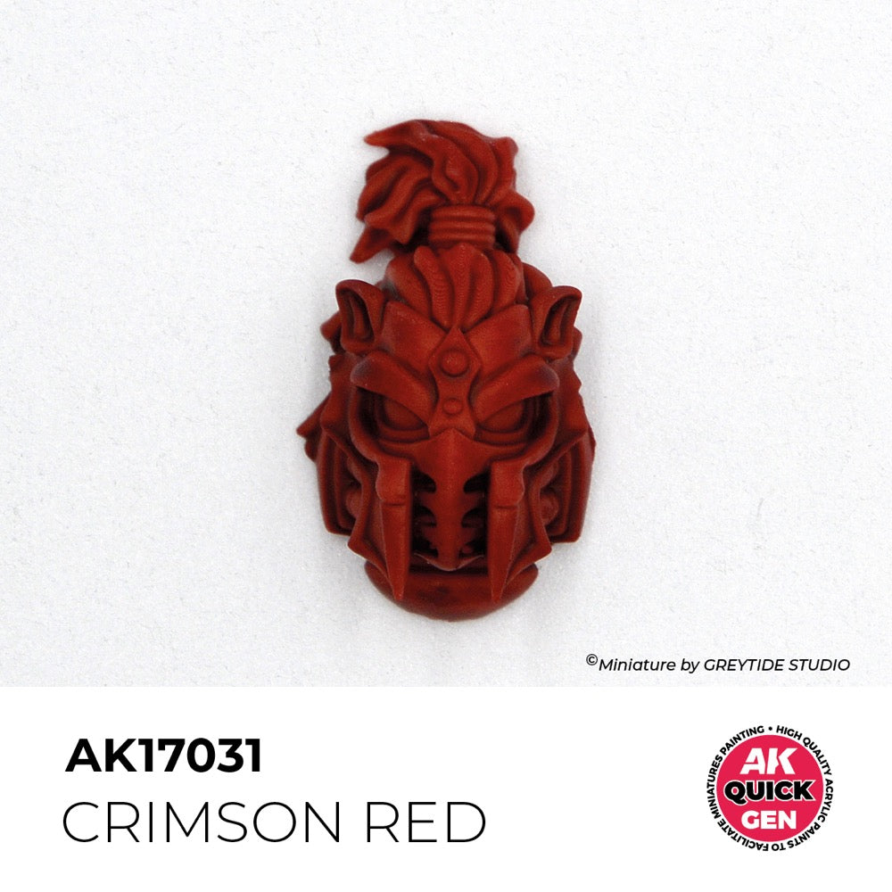 AK Interactive 17031 Quick Gen Crimson Red 18ml Acrylic Paint