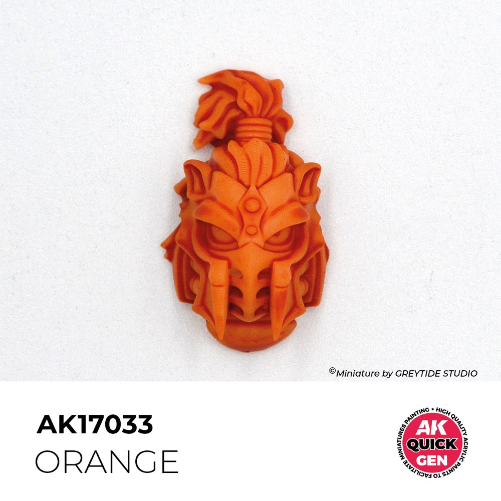 AK Interactive 17033 Quick Gen Orange 18ml Acrylic Paint