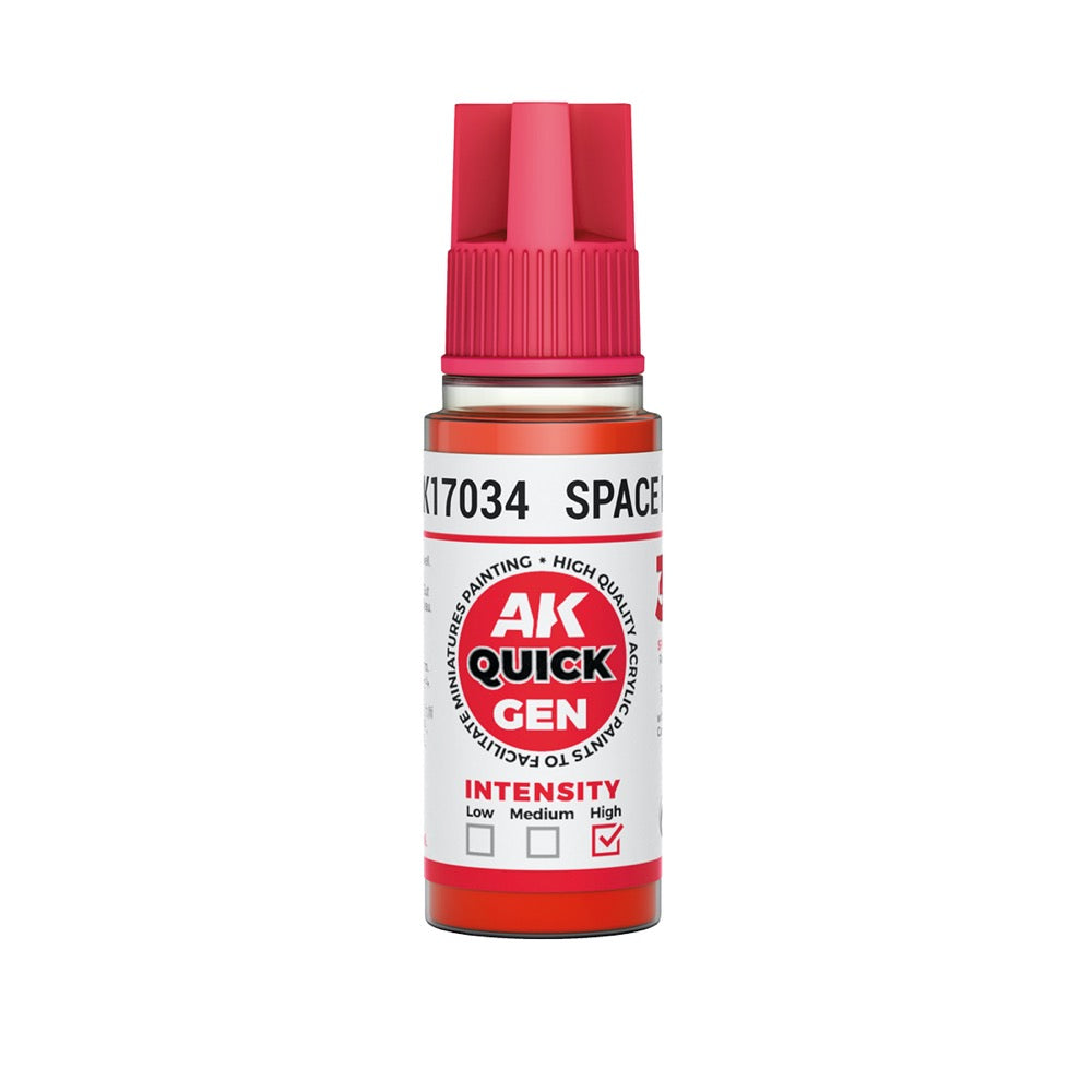 AK Interactive 17034 Quick Gen Space Red 18ml Acrylic Paint