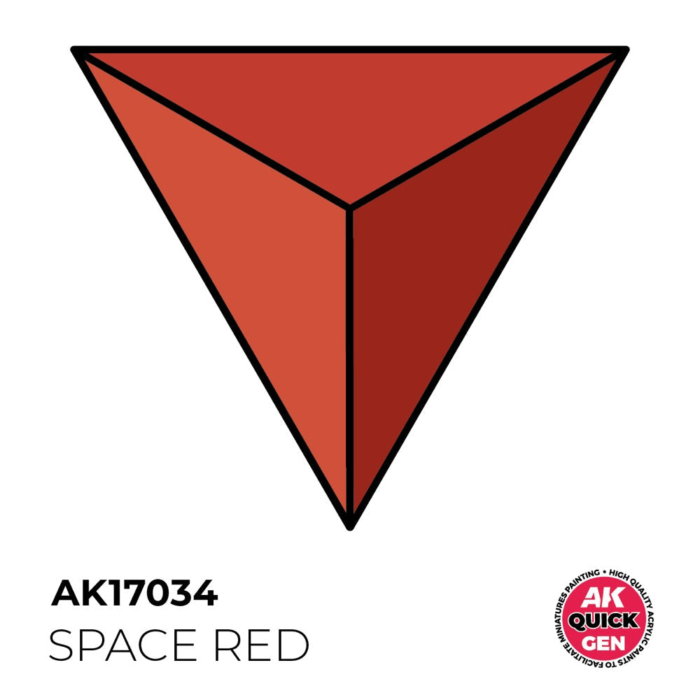 AK Interactive 17034 Quick Gen Space Red 18ml Acrylic Paint