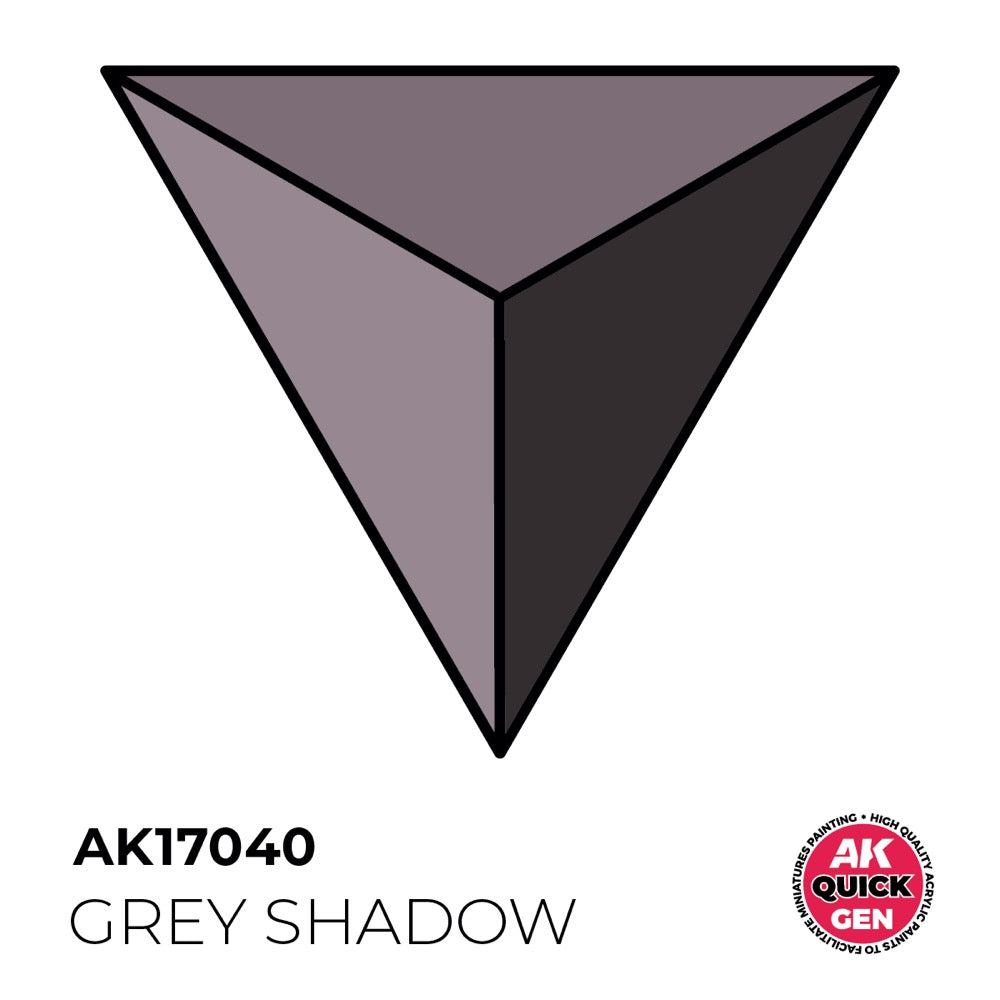 AK Interactive 17040 Quick Gen Grey Shadow 18ml Acrylic Paint