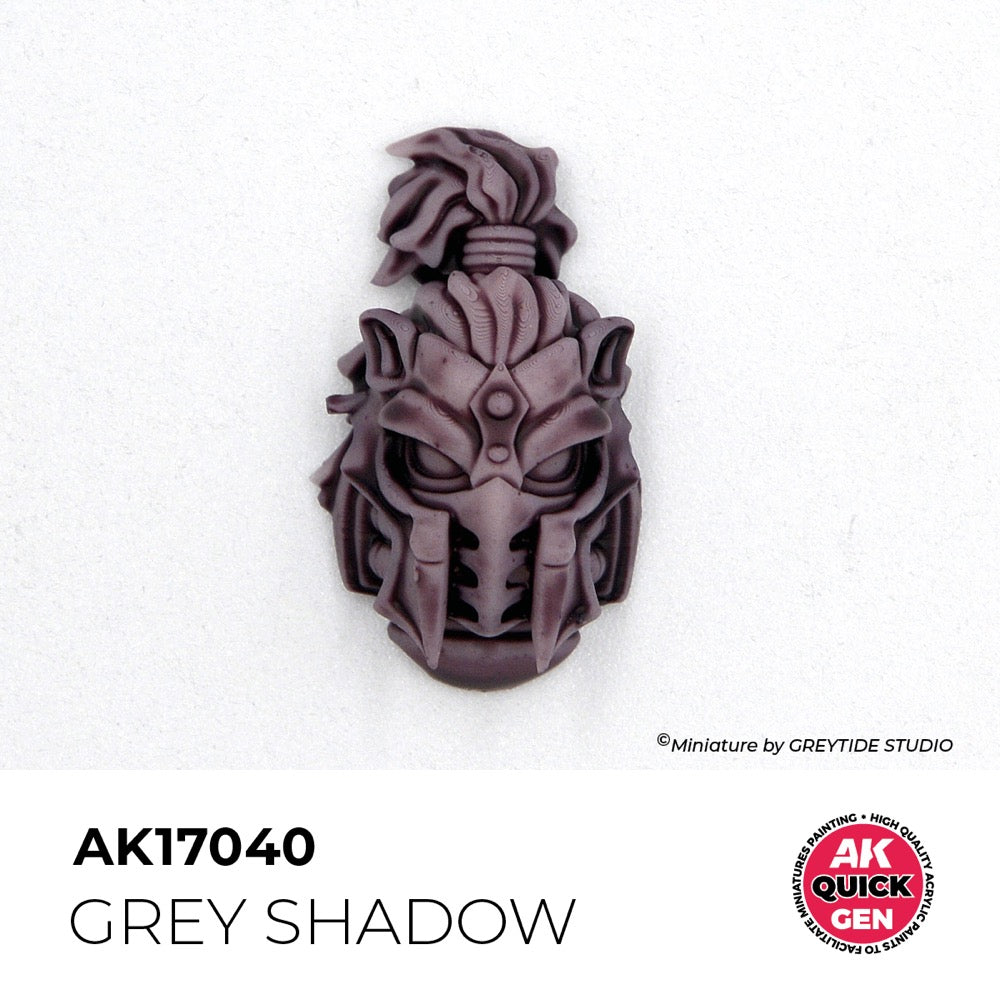 AK Interactive 17040 Quick Gen Grey Shadow 18ml Acrylic Paint