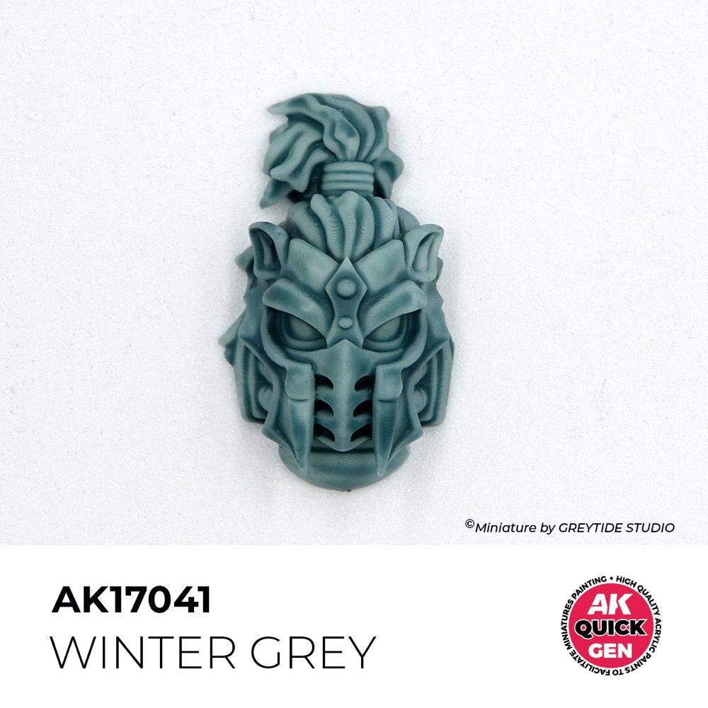 AK Interactive 17041 Quick Gen Winter Grey 18ml Acrylic Paint