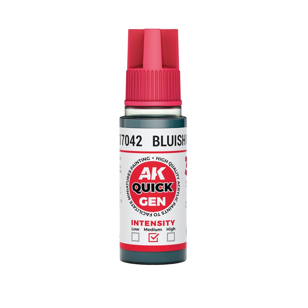 AK Interactive 17042 Quick Gen Bluish Grey 18ml Acrylic Paint