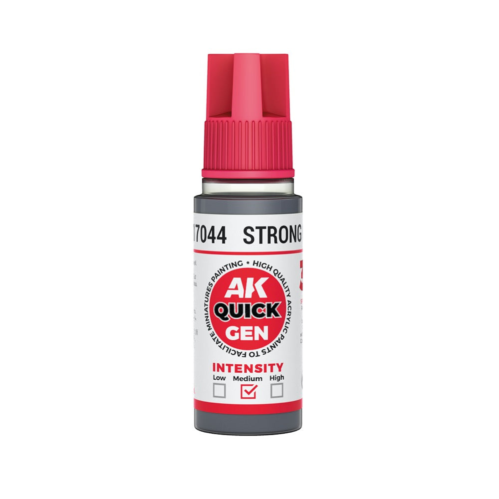 AK Interactive 17044 Quick Gen Strong Grey 18ml Acrylic Paint
