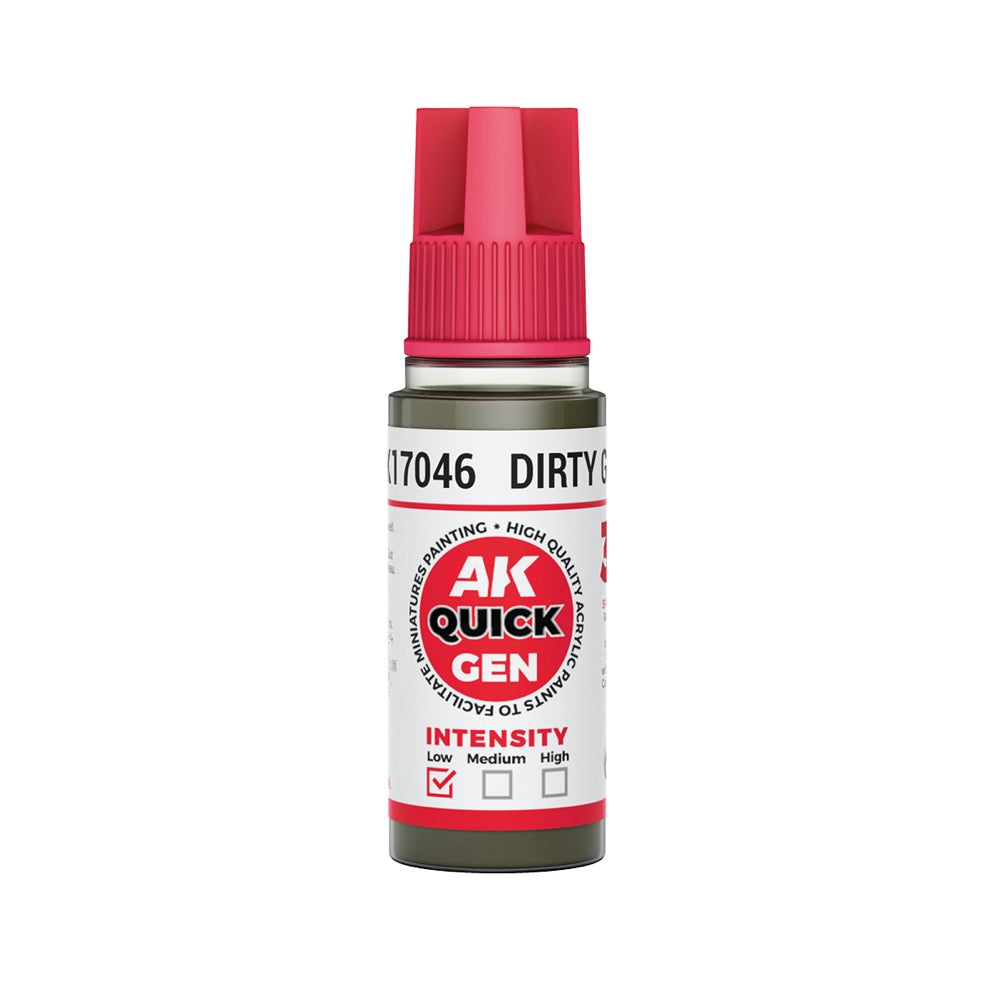 AK Interactive 17046 Quick Gen Dirty Grey 18ml Acrylic Paint