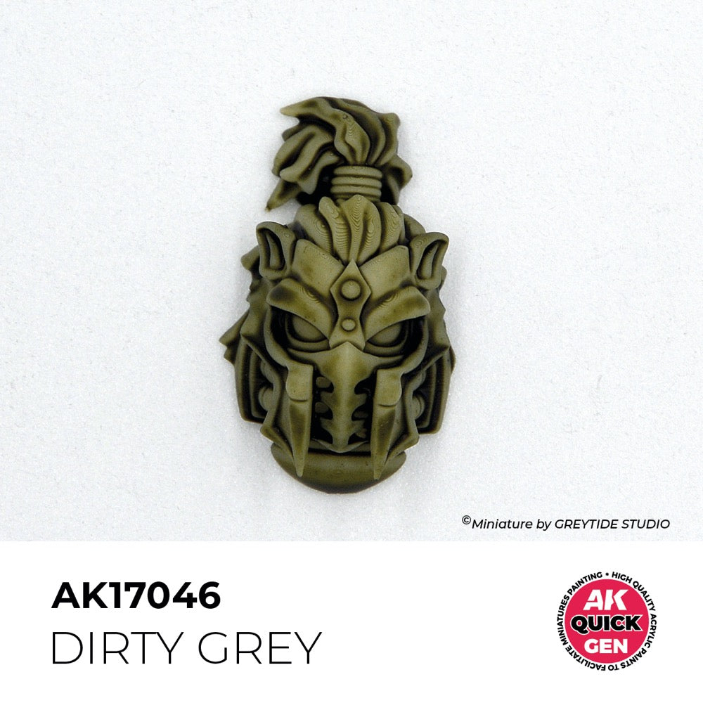 AK Interactive 17046 Quick Gen Dirty Grey 18ml Acrylic Paint