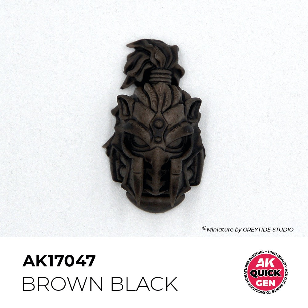 AK Interactive 17047 Quick Gen Brown Black 18ml Acrylic Paint