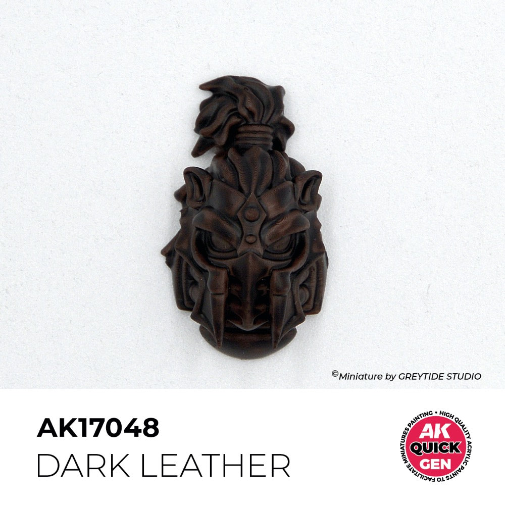 AK Interactive 17048 Quick Gen Dark Leather 18ml Acrylic Paint