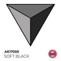 AK Interactive 17050 Quick Gen Soft Black 18ml Acrylic Paint