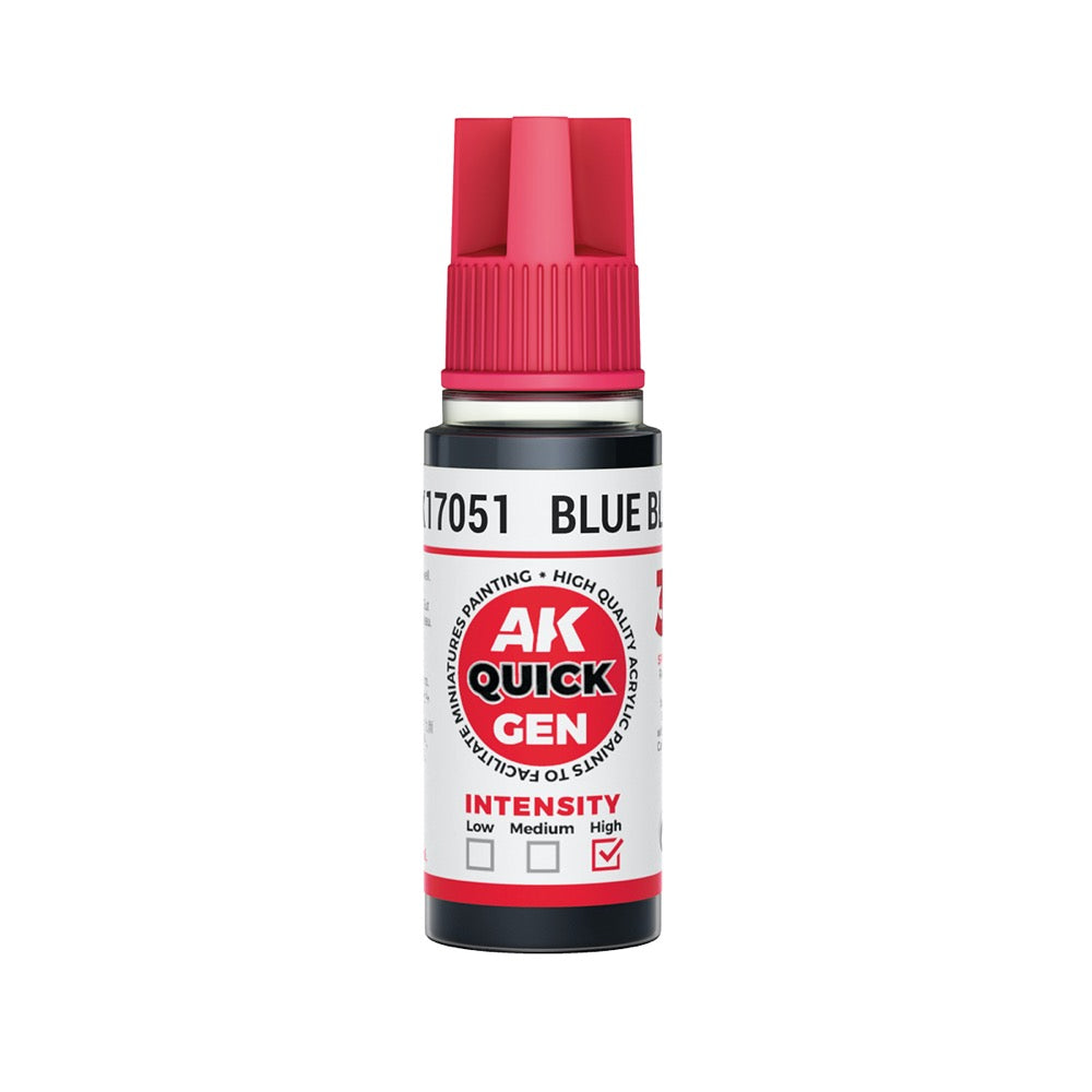 AK Interactive 17051 Quick Gen Blue Black 18ml Acrylic Paint