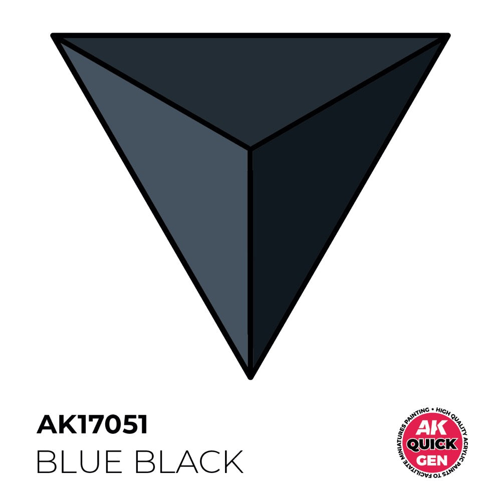 AK Interactive 17051 Quick Gen Blue Black 18ml Acrylic Paint
