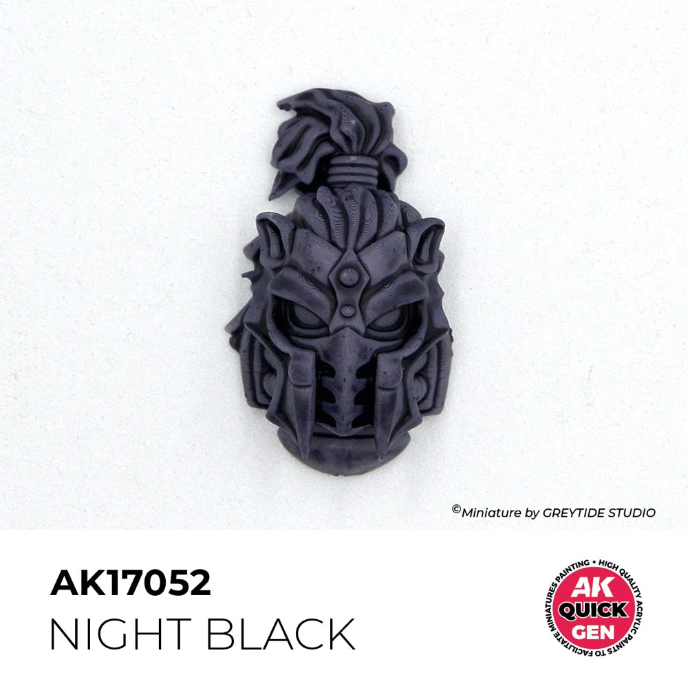 AK Interactive 17052 Quick Gen Night Black 18ml Acrylic Paint