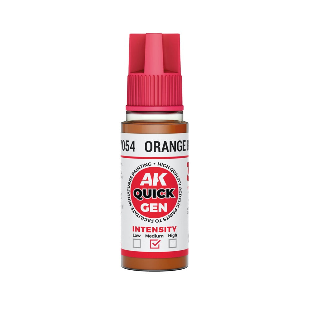 AK Interactive 17054 Quick Gen Orange Brown 18ml Acrylic Paint
