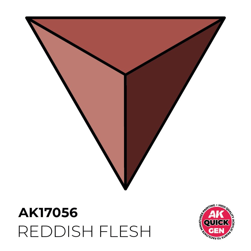 AK Interactive 17056 Quick Gen Reddish Flesh 18ml Acrylic Paint