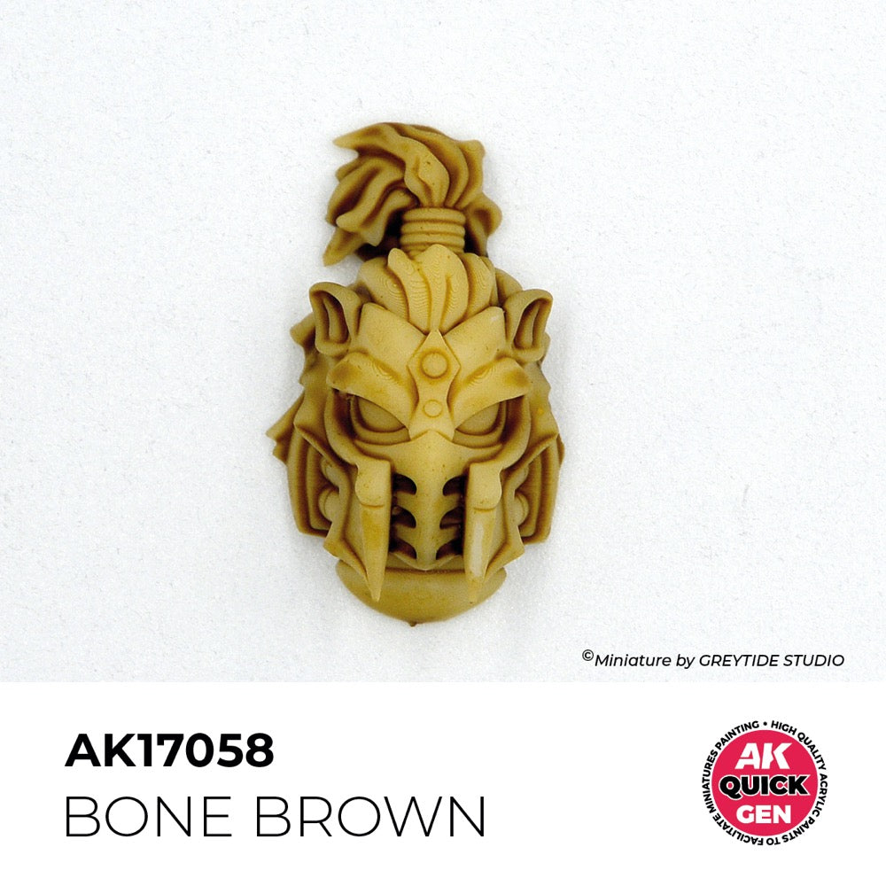 AK Interactive 17058 Quick Gen Bone Brown 18ml Acrylic Paint