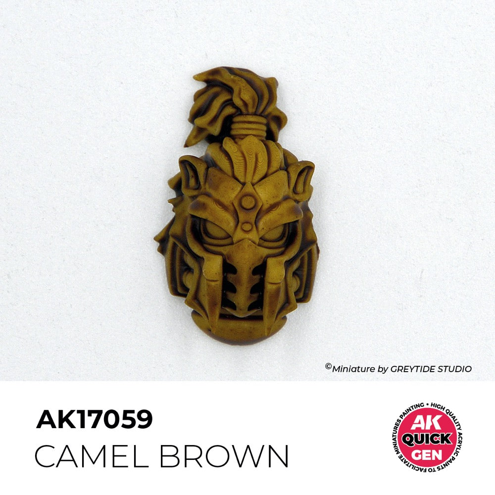AK Interactive 17059 Quick Gen Camel Brown 18ml Acrylic Paint