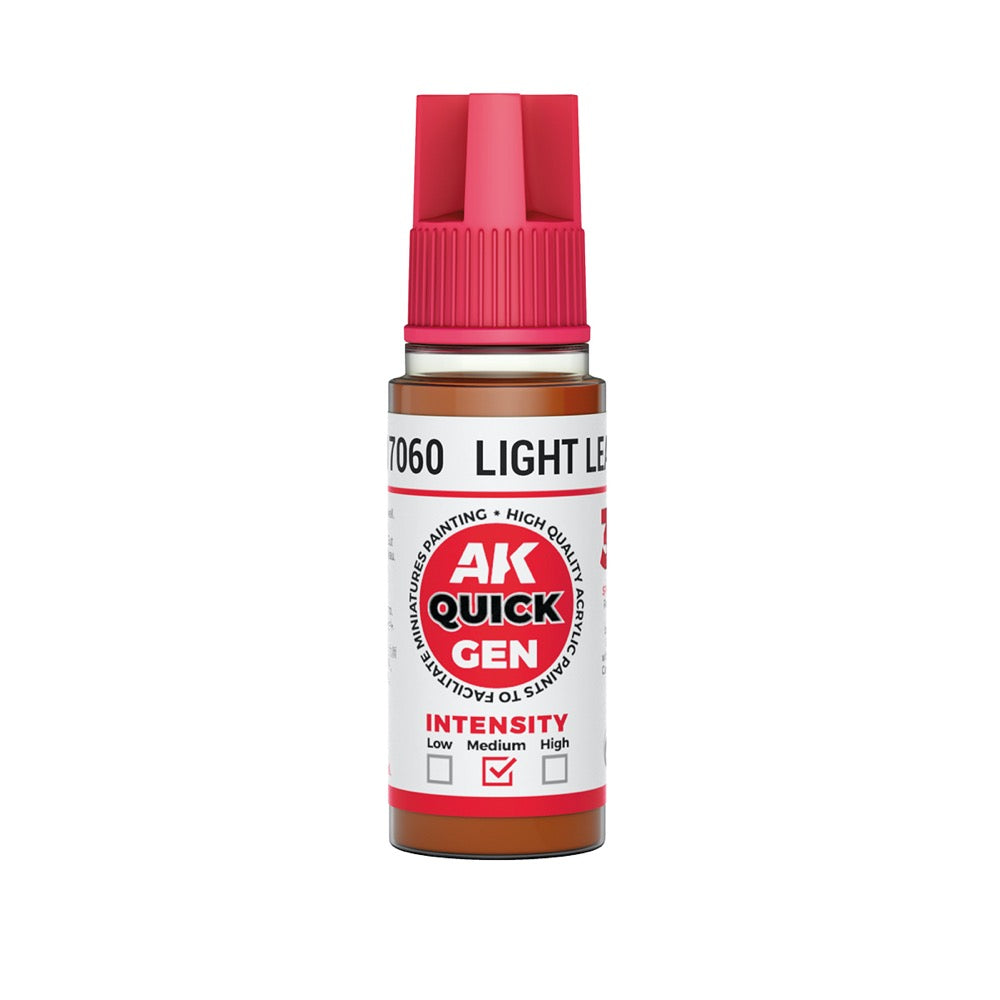 AK Interactive 17060 Quick Gen Light Leather 18ml Acrylic Paint