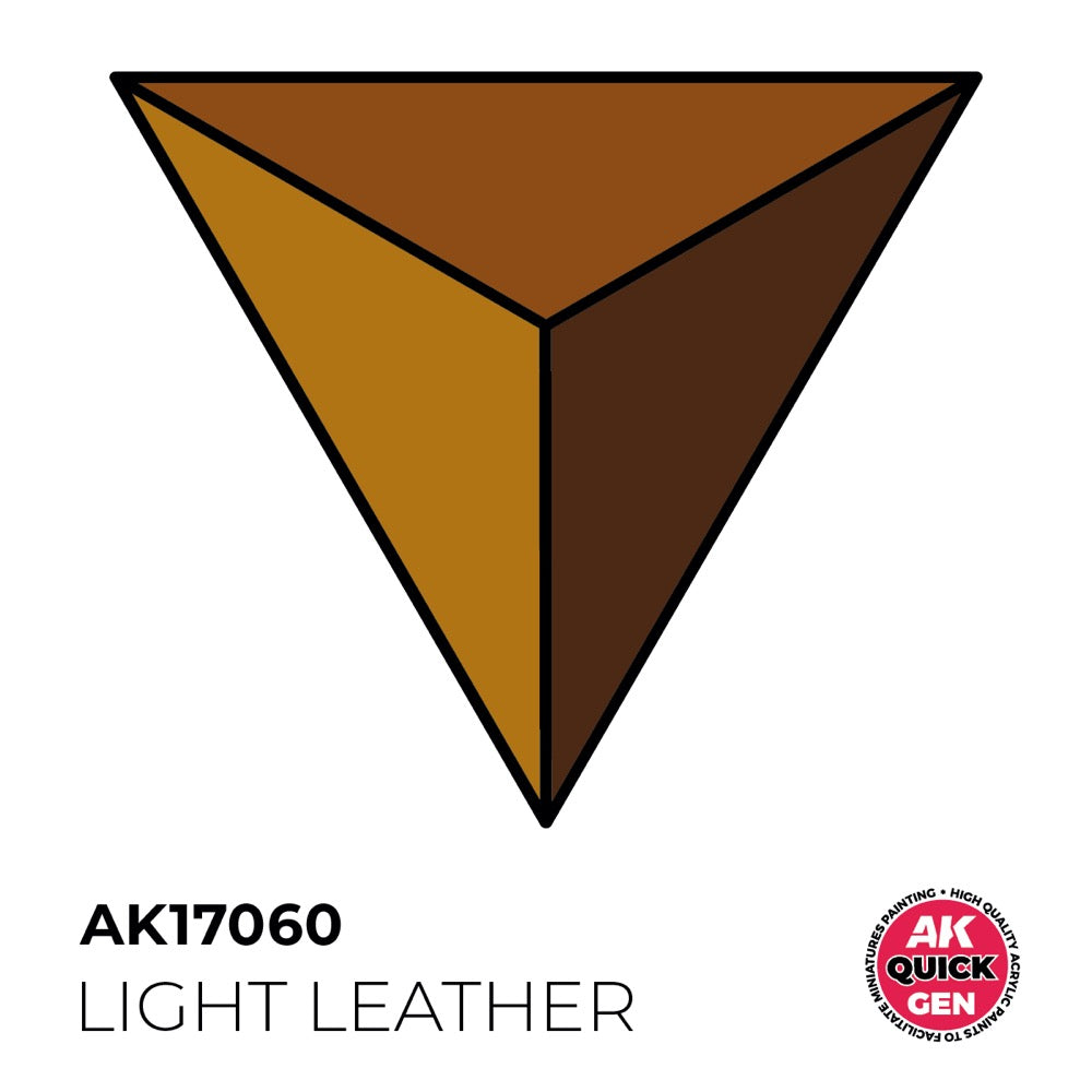 AK Interactive 17060 Quick Gen Light Leather 18ml Acrylic Paint