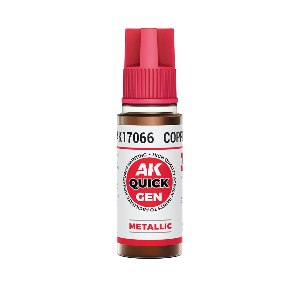 AK Interactive 17066 Quick Gen Copper 18ml Acrylic Paint