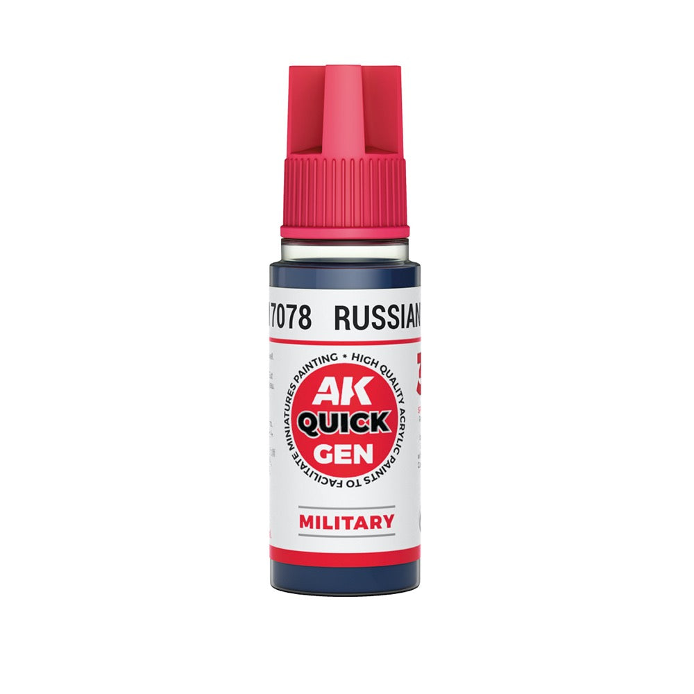 AK Interactive 17078 Quick Gen Russian Blue 18ml Acrylic Paint