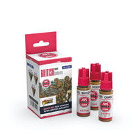 AK Interactive 17503 Quick Gen British Uniforms Acrylic Paint Set 3 Colours