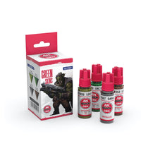 AK Interactive 17507 Quick Gen Green Skins Acrylic Paint Set 4 Colours