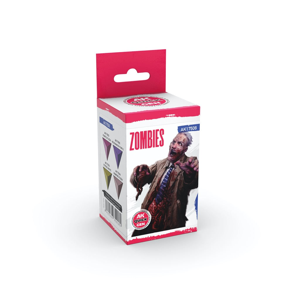 AK Interactive 17508 Quick Gen Zombies Acrylic Paint Set 4 Colours