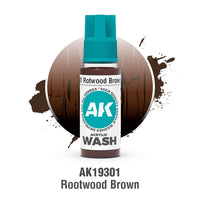 AK Interactive Acrylic Wash Rotwood Brown Wash 18ml
