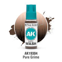 AK Interactive Acrylic Wash Pure Grime Wash 18ml