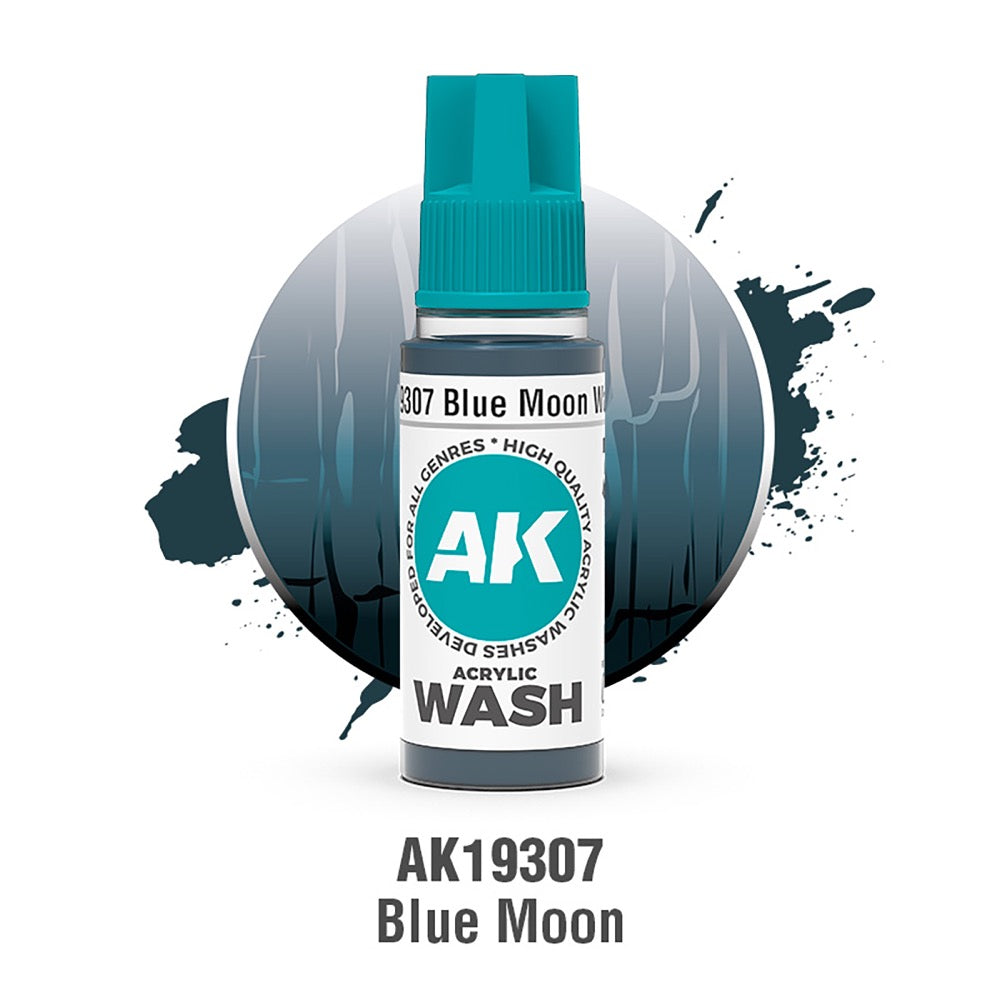 AK Interactive Acrylic Wash Blue Moon Wash 18ml