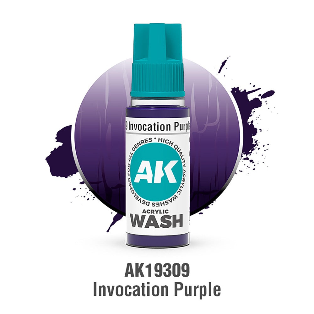 AK Interactive Acrylic Wash Invocation Purple Wash 18ml