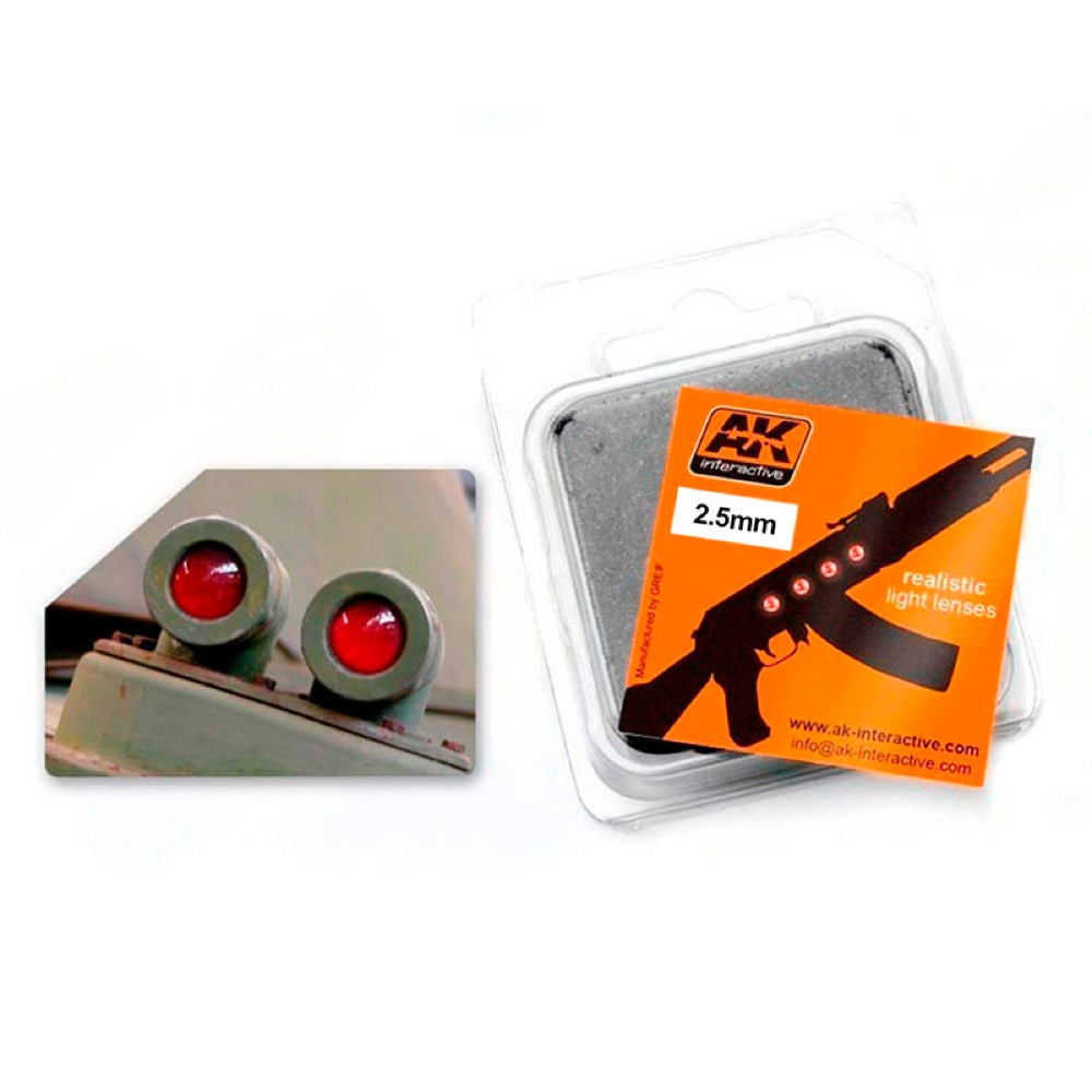AK Interactive 210 Red 2.3mm Light Lenses