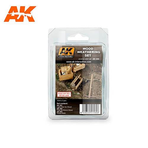 AK Interactive AK260 Weathering Wood Set Enamel