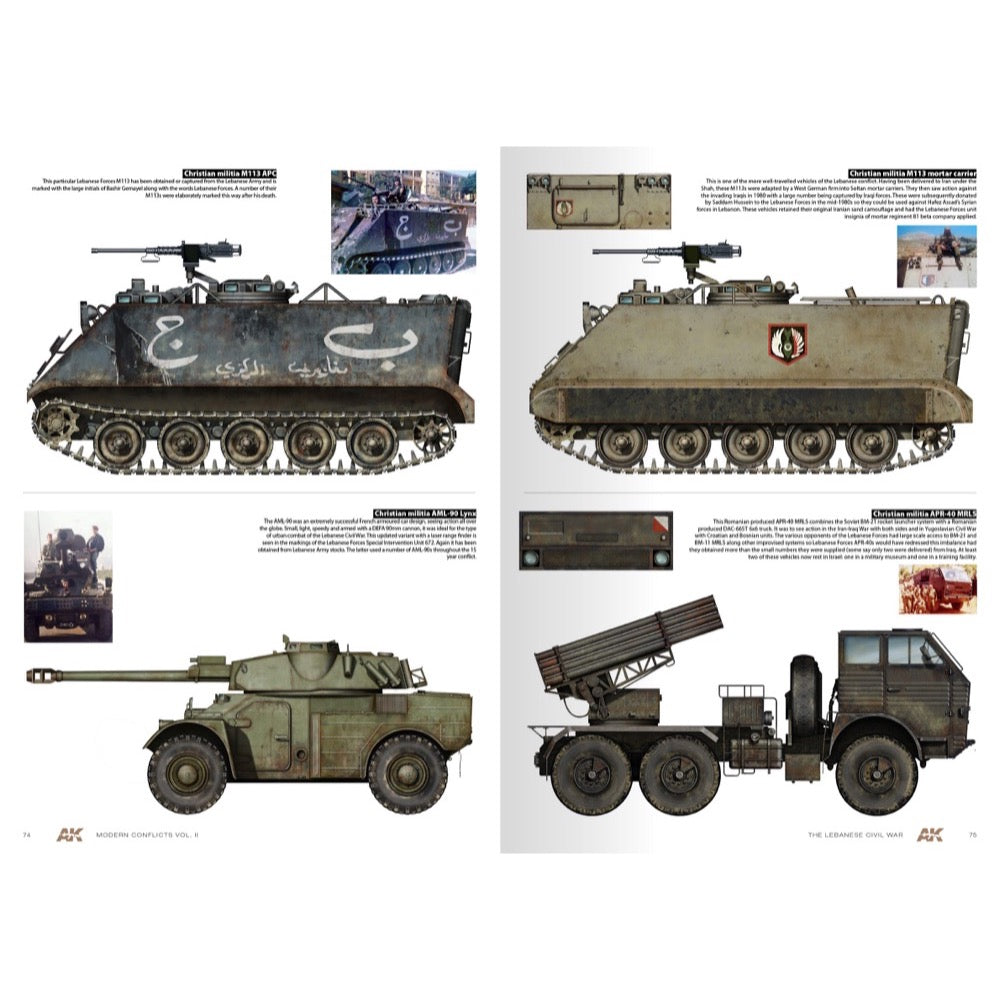 AK Interactive 285 Book Wars In Lebanon Vol.II English