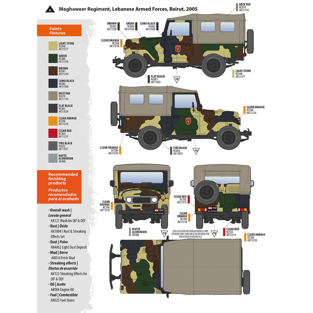 AK Interactive 35004 1/35 FJ43 SUV with Soft top IDF & LAF