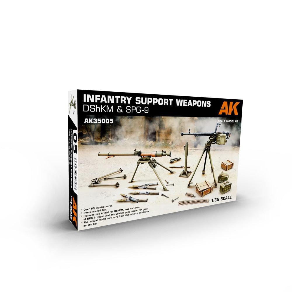 AK Interactive AK35005 1/35 Infantry Support Weapons DSHKM and SPG-9 8435568326576